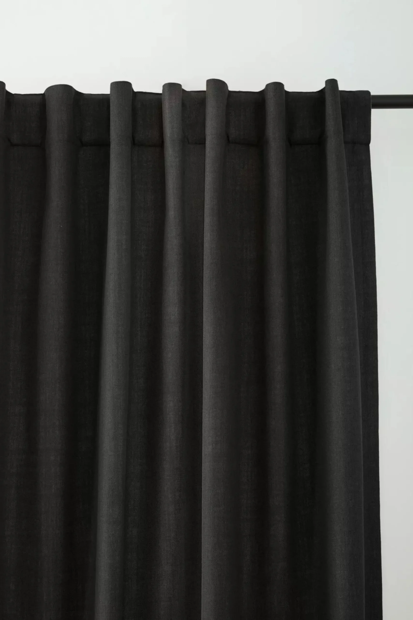Bouclair Black Taha Rod Pocket Back Tab Blackout Curtain* Sheer Curtains & Window Sheer Panels|Blackout Window Curtains