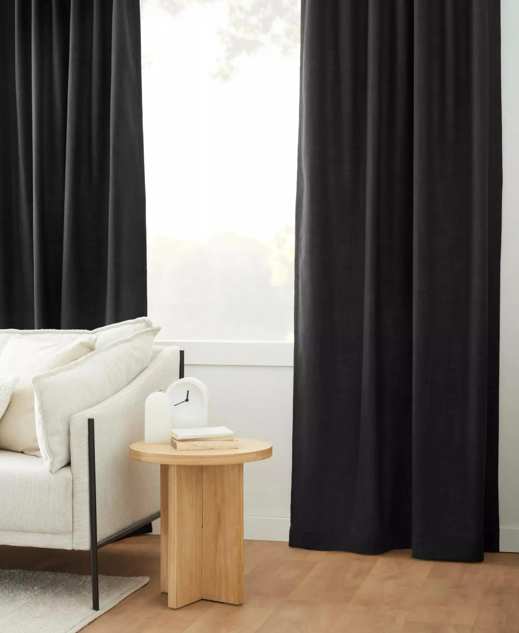Bouclair Black Taha Rod Pocket Back Tab Blackout Curtain* Sheer Curtains & Window Sheer Panels|Blackout Window Curtains