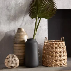 Bouclair Black Textured Vase* Modern Decorative Vases|Home Decorative Items & Objects