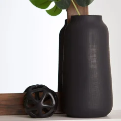 Bouclair Black Textured Vase* Modern Decorative Vases|Home Decorative Items & Objects