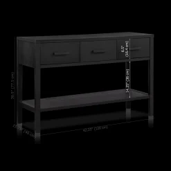 Bouclair Black Veneer 3-Drawer Console* Furniture Accessories|Consoles