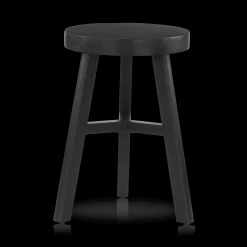 Bouclair Black Wood Stool* Bathroom Furniture