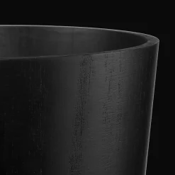 Bouclair Black Wood Waste Bin* Storage Baskets & Hampers|Storage & Baskets