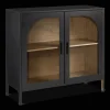 Bouclair Black Wooden Buffet with Glass Doors* Furniture Accessories|Buffet Tables & Credenzas