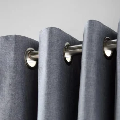 Bouclair Blue Chambray Blackout Curtain* Sheer Curtains & Window Sheer Panels|Blackout Window Curtains