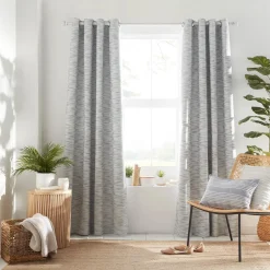Bouclair Blue Hadas Grommet Blackout Curtain* Sheer Curtains & Window Sheer Panels|Blackout Window Curtains