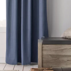 Bouclair Blue Vence Blackout Curtain with Hidden Back Tab* Sheer Curtains & Window Sheer Panels|Blackout Window Curtains