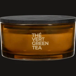 Bouclair Green Tea Candle with Wooden Lid* Candles & Candle Stick Holders