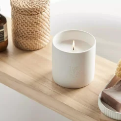 Bouclair Green Tea Candle with Wooden Lid* Candles & Candle Stick Holders