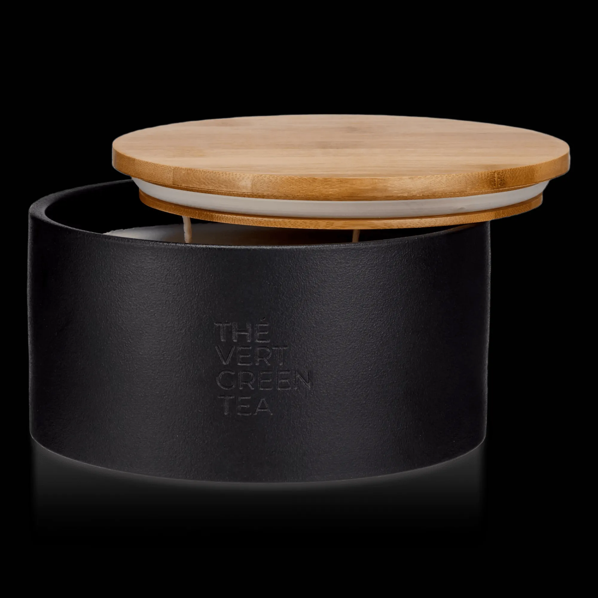 Bouclair Green Tea Candle with Wooden Lid* Candles & Candle Stick Holders