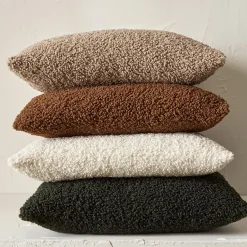 Bouclair Brown Doodle Boucle Decorative Throw Pillow* Decorative Throw Pillows