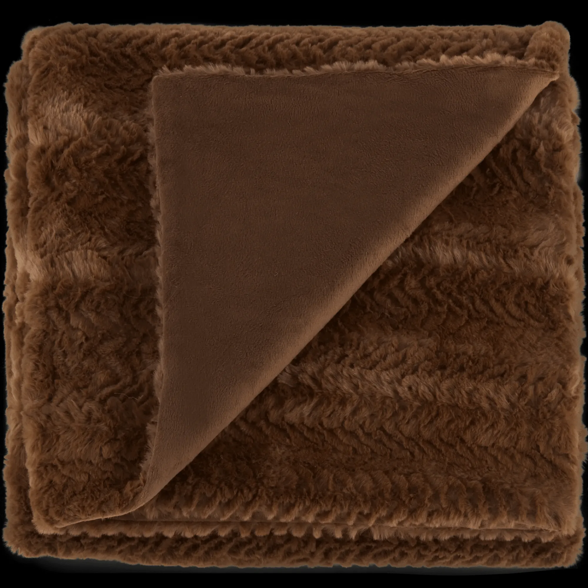 Bouclair Brown Ellyn Faux Fur Throw* Decorative Throws & Blankets