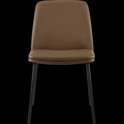 Bouclair Brown Faux Leather and Metal Dining Chair* Furniture Accessories|Dining Chairs