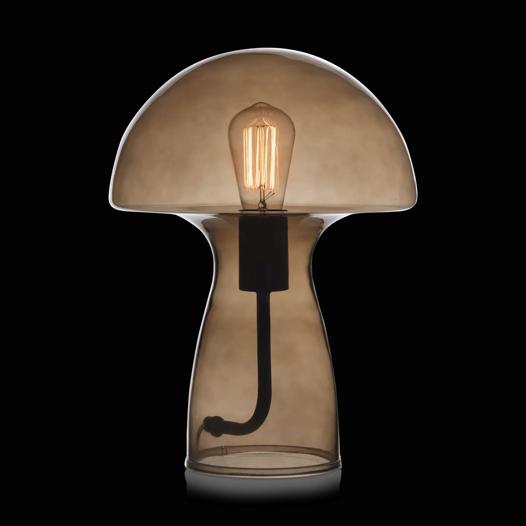 Bouclair Brown Glass Mushroom Table Lamp* Table Lamps