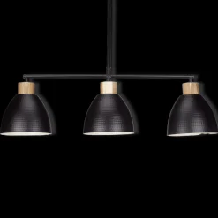 Bouclair 3-Bulb Metal and Wood Ceiling Lamp* Ceiling Lamps