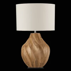 Bouclair Carved Wood Table Lamp* Table Lamps