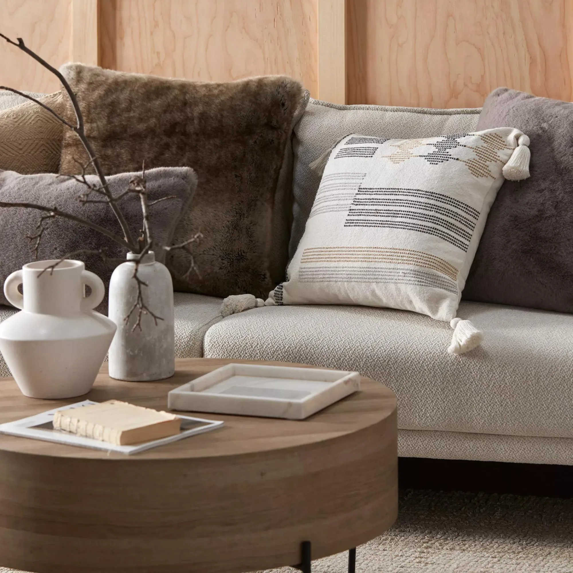 Bouclair Cement Bottle Table Vase* Modern Decorative Vases|Home Decorative Items & Objects