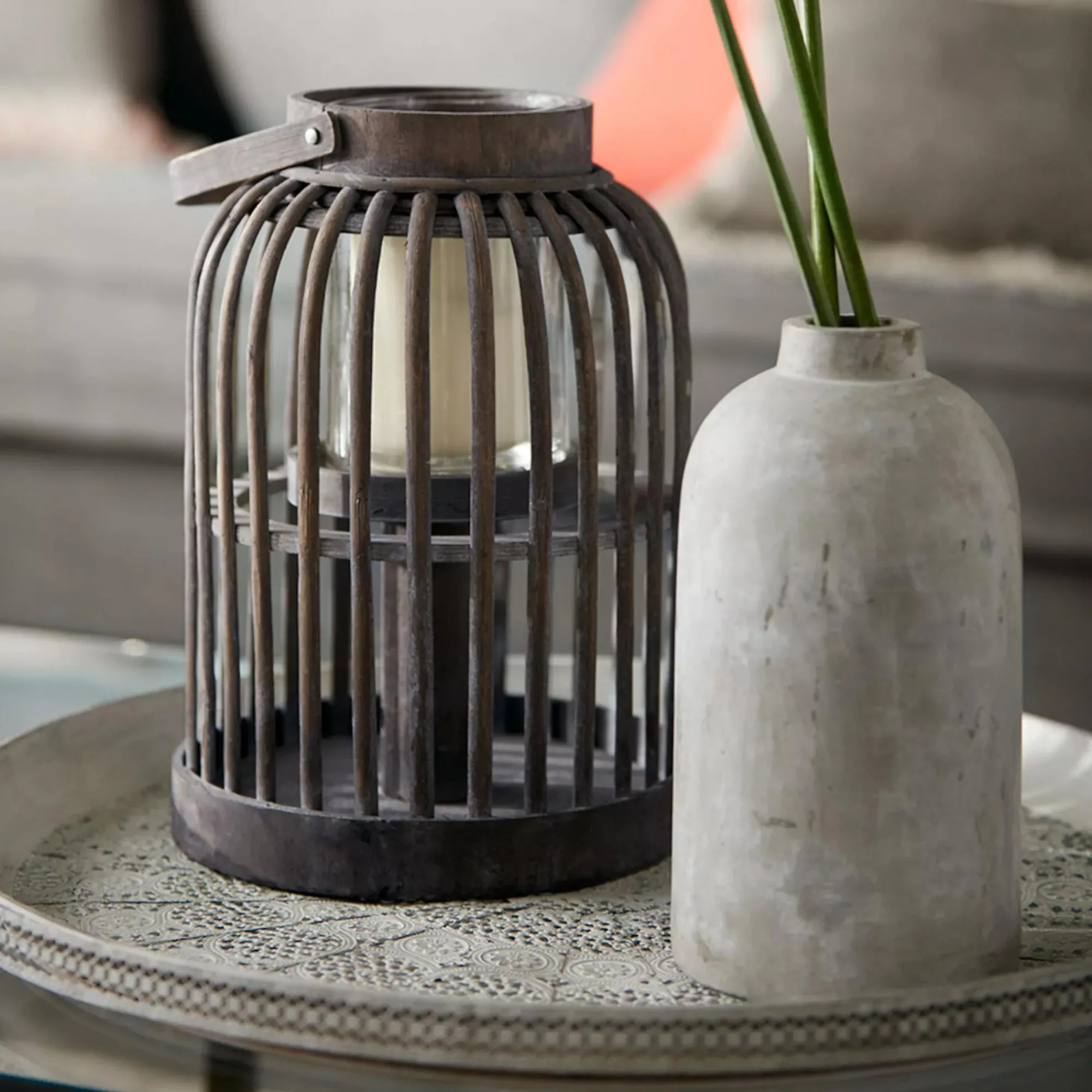 Bouclair Cement Bottle Table Vase* Modern Decorative Vases|Home Decorative Items & Objects