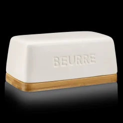 Bouclair Ceramic & Wood Butter Dish* Dinnerware|Kitchen & Dining Accessories