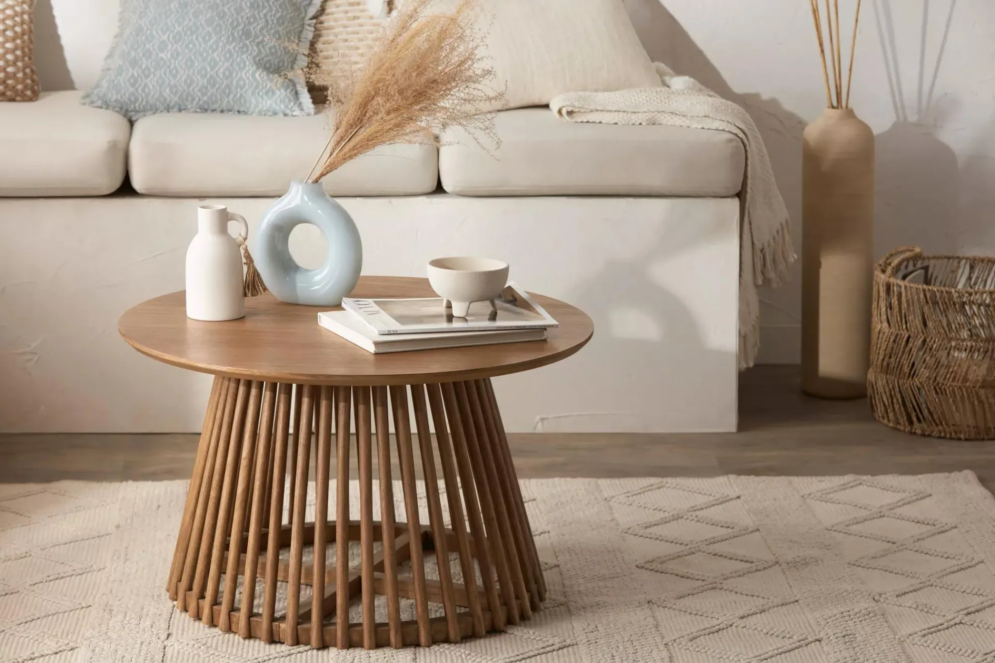 Bouclair Ceramic Bottle Vase with Tassel* Modern Decorative Vases|Home Decorative Items & Objects