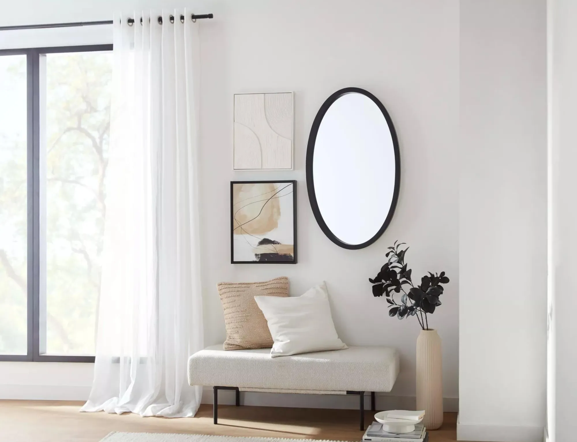 Bouclair Ceramic Engraved Floor Vase* Modern Decorative Vases|Home Decorative Items & Objects