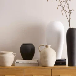 Bouclair Ceramic Table Vase with Handle* Modern Decorative Vases|Home Decorative Items & Objects
