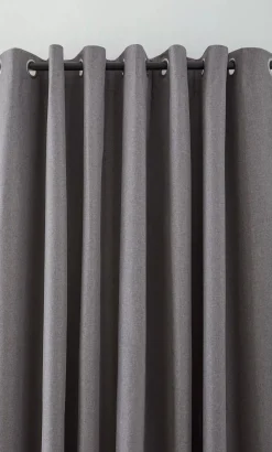 Bouclair Charcoal Chambray Blackout Curtain* Sheer Curtains & Window Sheer Panels|Blackout Window Curtains