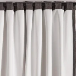 Bouclair Charcoal Chita Back Tab Blackout Curtain* Sheer Curtains & Window Sheer Panels|Blackout Window Curtains