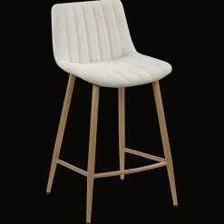 Bouclair Chita Fabric and Metal Bar Stool* Furniture Accessories|Bar & Counter Stools