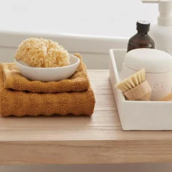 Bouclair Cognac Textured Hand Towel* Bath Towels