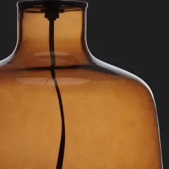 Bouclair Cognac Transparent Glass Table Lamp with Shade* Table Lamps