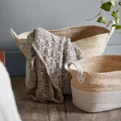 Bouclair Corn Fiber and Cotton Rope Storage Basket* Storage Baskets & Hampers|Storage & Baskets