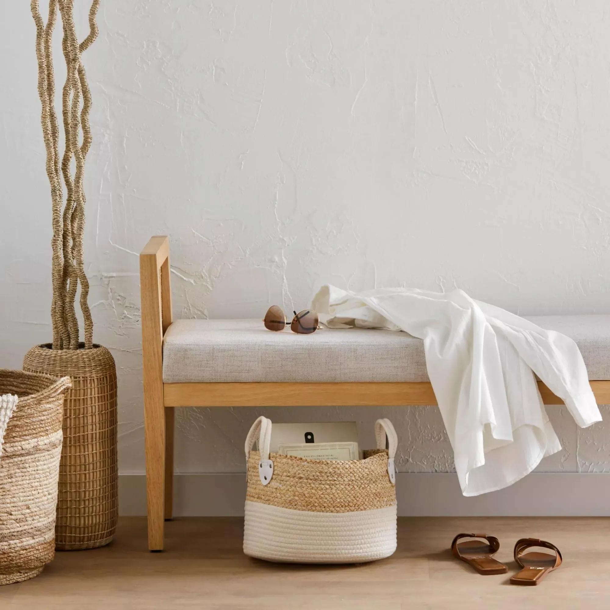 Bouclair Corn Fiber and Cotton Rope Storage Basket* Storage Baskets & Hampers|Storage & Baskets