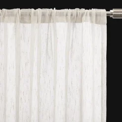 Bouclair Cream Eneca Back-Tab/Rod-Pocket Curtain* Sheer Curtains & Window Sheer Panels