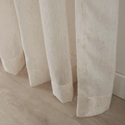 Bouclair Cream Eneca Back-Tab/Rod-Pocket Curtain* Sheer Curtains & Window Sheer Panels