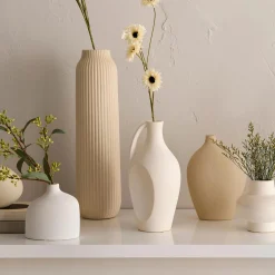 Bouclair Curved Ceramic Table Vase* Modern Decorative Vases|Home Decorative Items & Objects