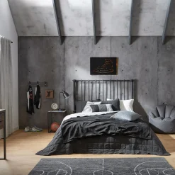 Bouclair Dark Grey Canvas Bean Bag* Junior Bedroom Furniture