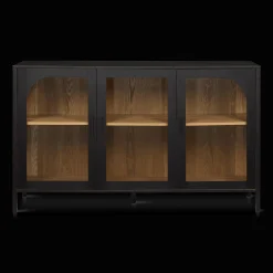 Bouclair 3-Door Black Wooden Buffet* Furniture Accessories|Buffet Tables & Credenzas