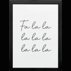 Bouclair FA LA LA Canvas Framed Art* Christmas Decorative Objects