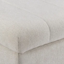 Bouclair Fabric and Black Wood Bench* Entryway Benches Ottomans And Poufs|Ottomans & Benches