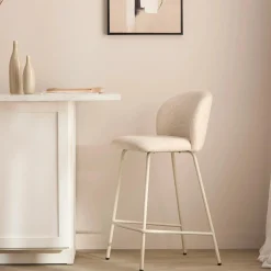 Bouclair Fabric and Metal Bar Stool* Furniture Accessories|Bar & Counter Stools