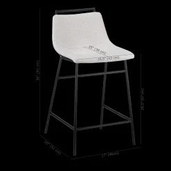 Bouclair Fabric and Metal Counter Stool* Bar & Counter Stools|Modern Bar & Counter Stools