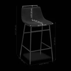 Bouclair Fabric and Metal Counter Stool* Furniture Accessories|Bar & Counter Stools