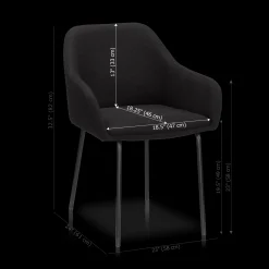 Bouclair Fabric and Metal Dining Chair* Furniture Accessories|Dining Chairs