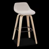 Bouclair Fabric and Natural Wood Stool* Furniture Accessories|Bar & Counter Stools
