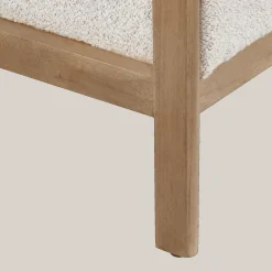 Bouclair Fabric and Wood Bench* Entryway Benches Ottomans And Poufs|Ottomans & Benches