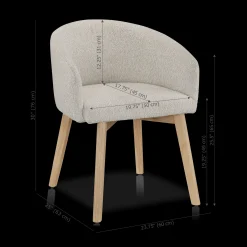 Bouclair Fabric and Wood Dining Chair* Furniture Accessories|Dining Chairs