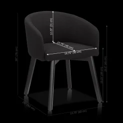 Bouclair Fabric and Wood Dining Chair* Furniture Accessories|Dining Chairs