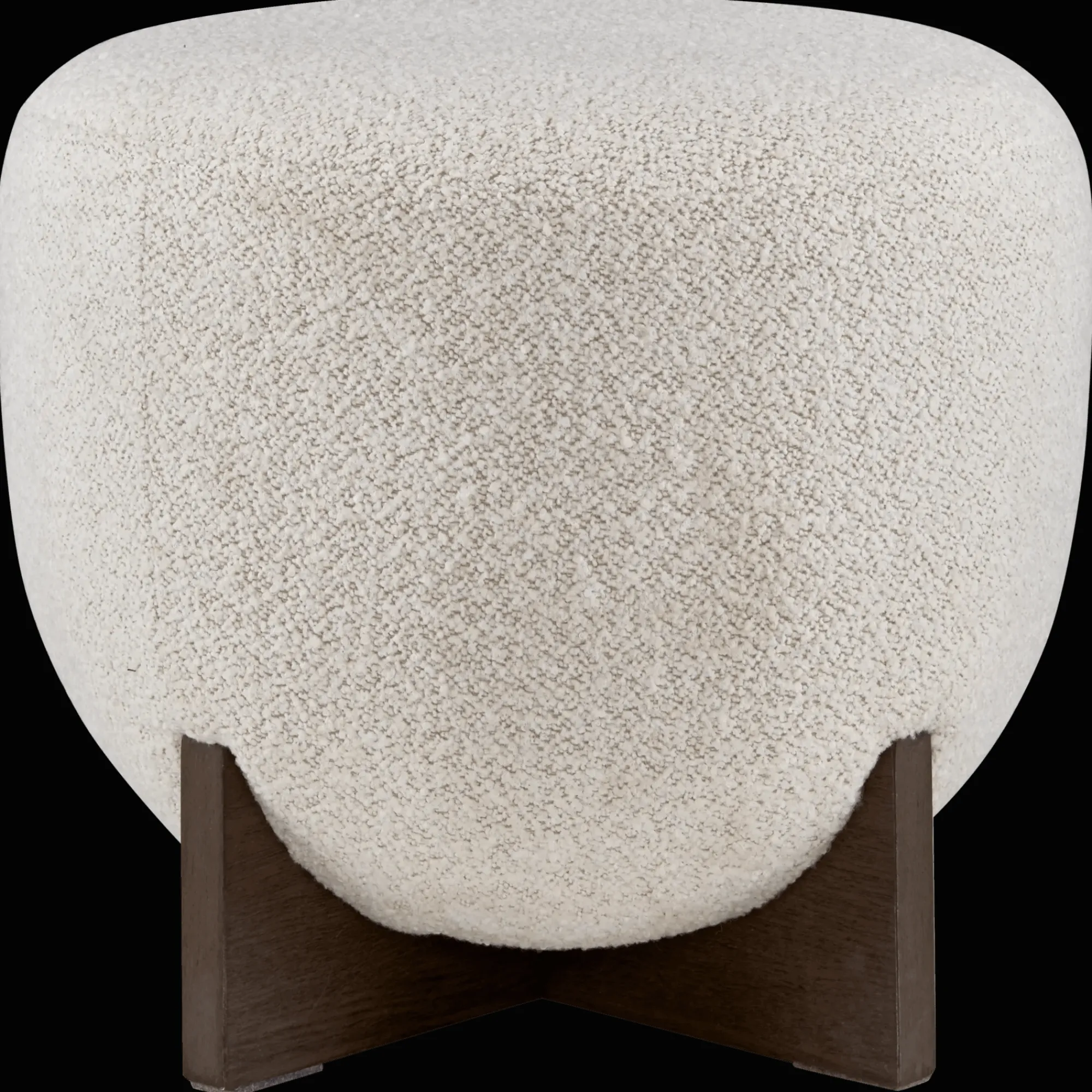 Bouclair Fabric and Wood Ottoman* Entryway Benches Ottomans And Poufs|Ottomans & Benches