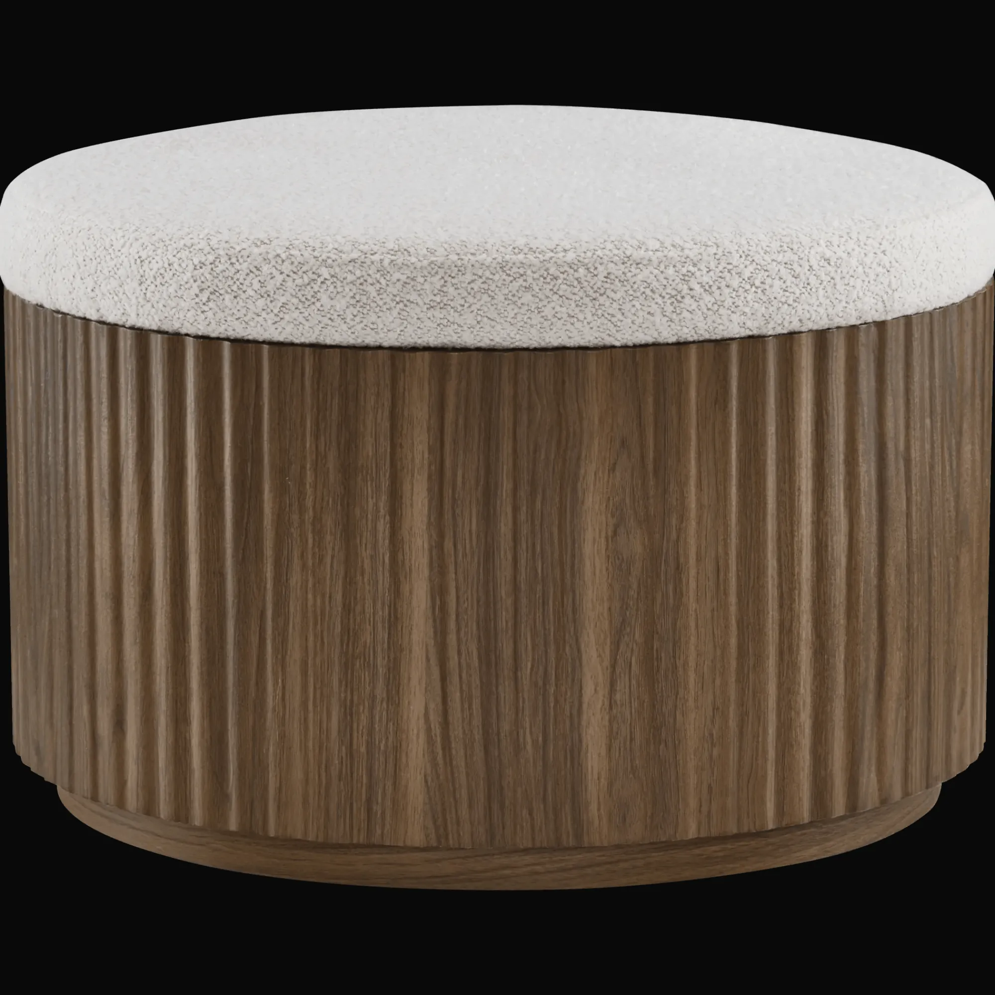 Bouclair Fabric and Wood Ottoman with Storage* Entryway Benches Ottomans And Poufs|Ottomans & Benches